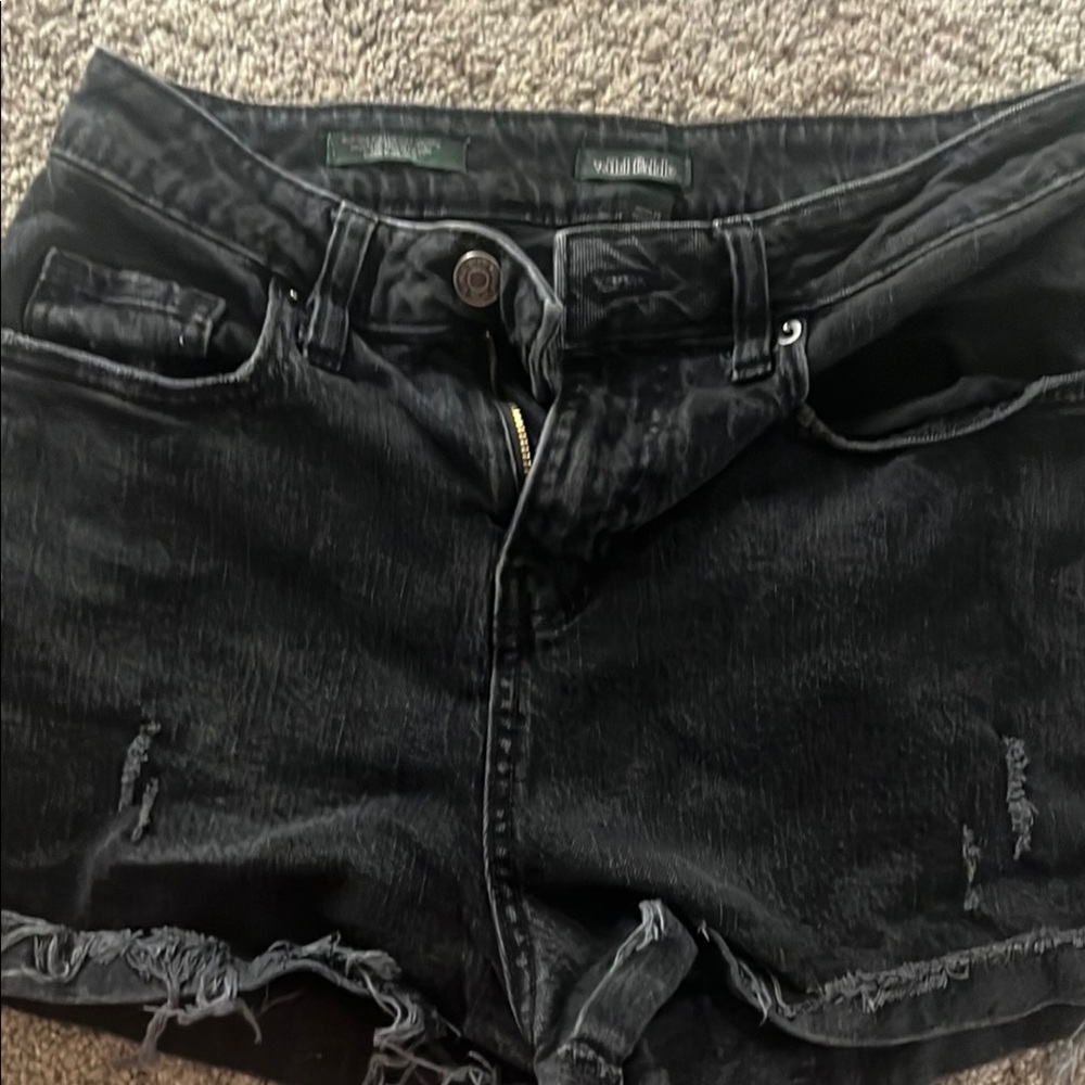 Wild Fable Black Distressed Jean Shorts